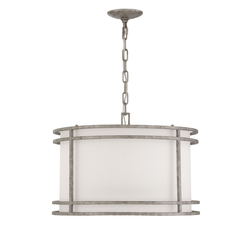 Luminaire suspendu cylindrique à abat-jour transitionnel Eudia