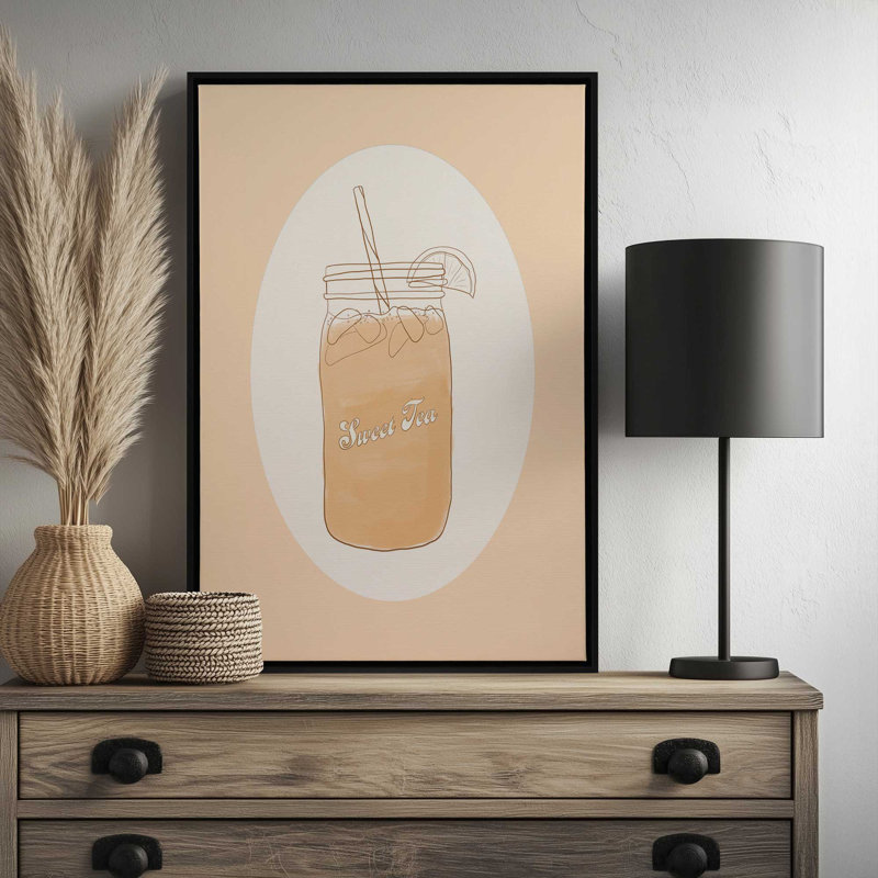 «Atlanta Sweet Tea» par Deny Designs, reproduction d'art, 32 x 24, Tanné, Toile avec cadre