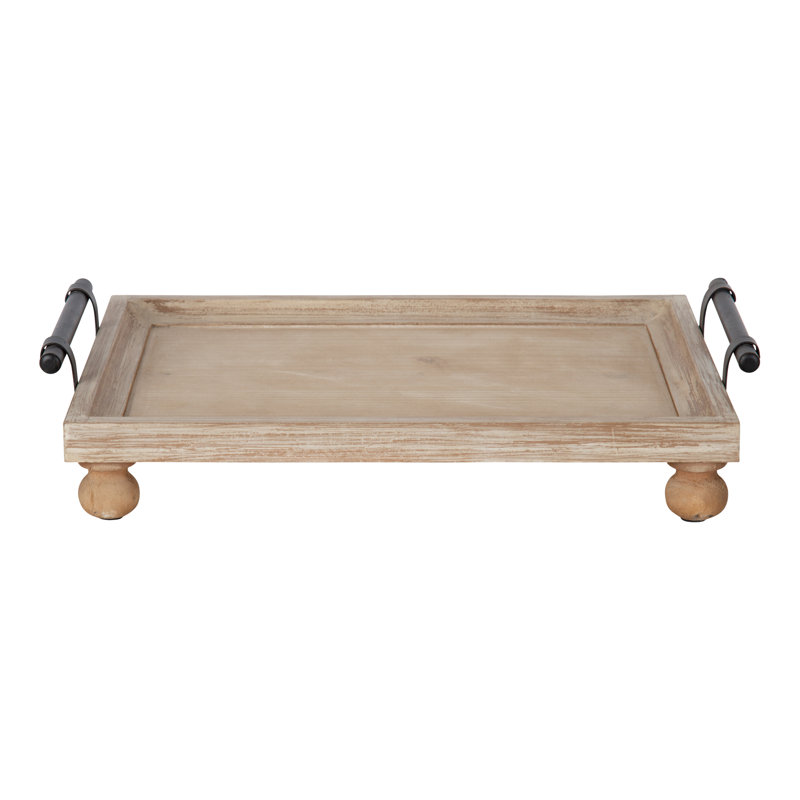 Plateau de table basse à pieds en bois Jorgenson, Brun