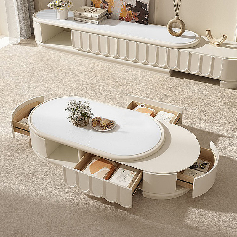 Table basse escamotable de style français