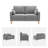 59.8'' W Modern Upholstery Loveseat Boucle-219926248