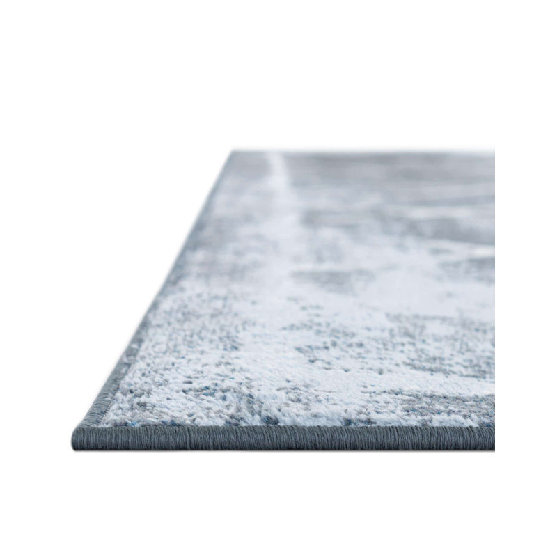Tapis tribal Eudora bleu marine, Rectangle 3 pi 3 po x 5 pi 3 po
