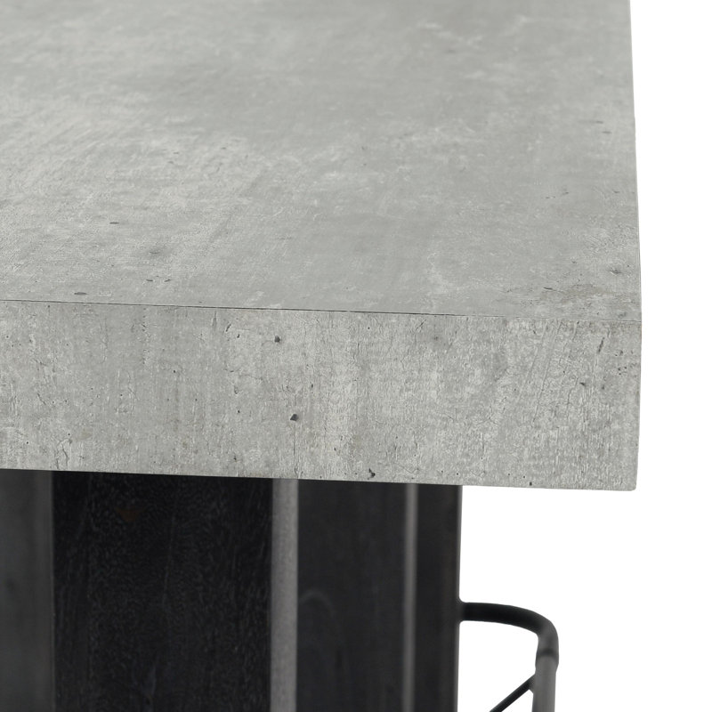 Gray and Black Wood Counter Height Dining Table