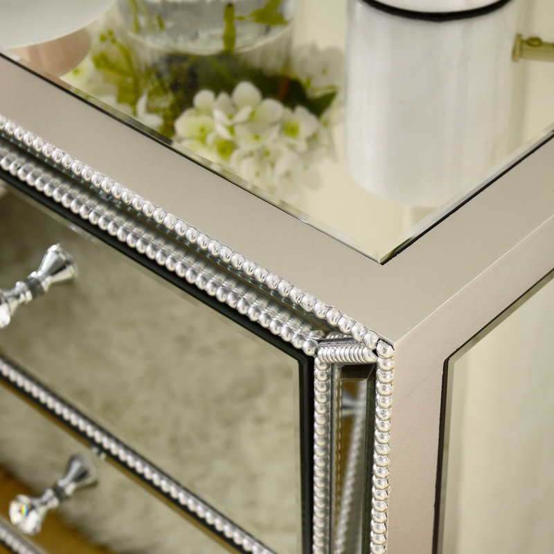 Mirror Three Drawer Cabinet