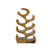 Teak Wood Curved Tree Shaped 6 Bottle Brown Wine Rack-1248696563