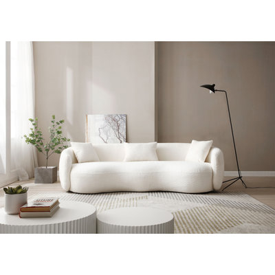 Mid Century Modern Curved Living Room Sofa, 4-Seat Couch For Comfort And Style In Any Setting