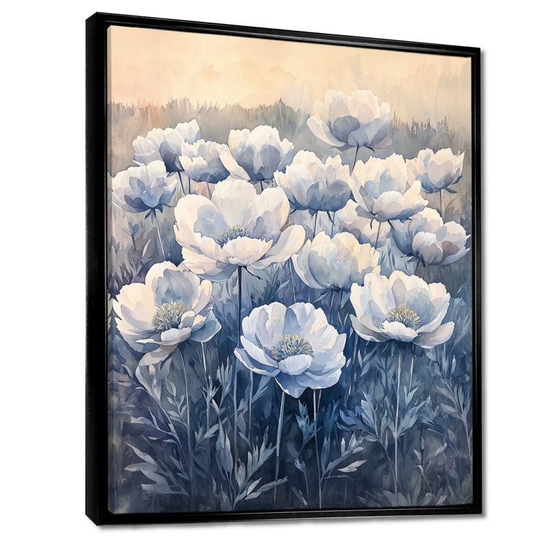 Keppler - Floral Canvas Prints, Noir, noir, noir, noir, Reproduction encadrée sans passe-partout, H 20 po x l 12 po