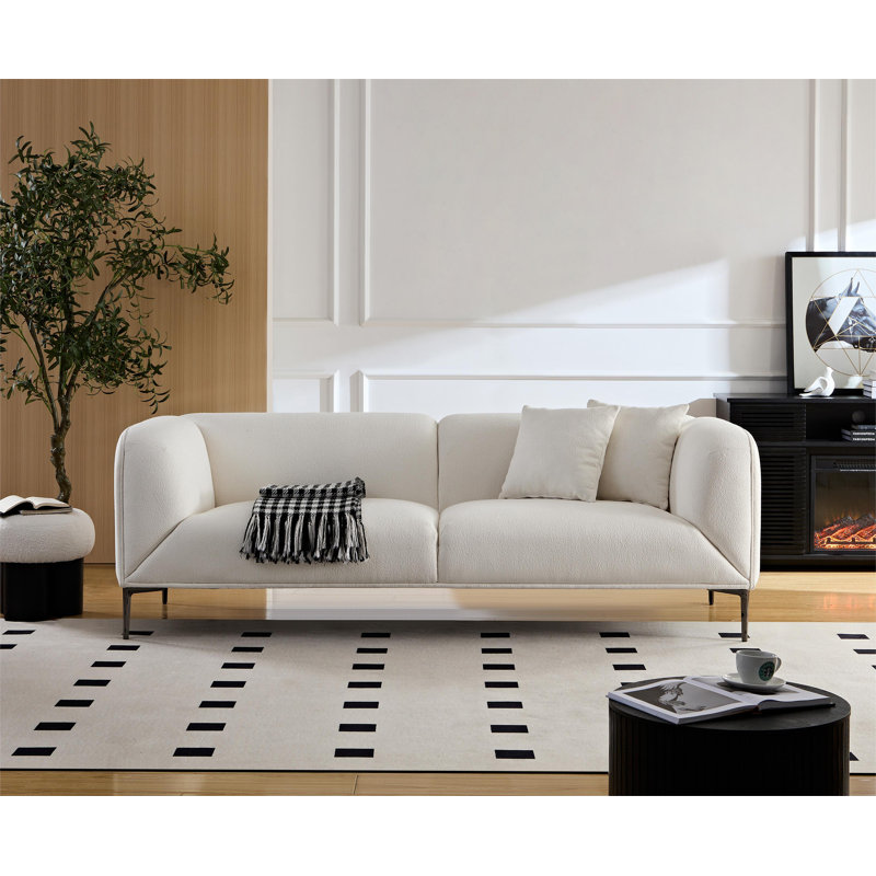 Stilianos Upholstered 82.66'' Sofa, White
