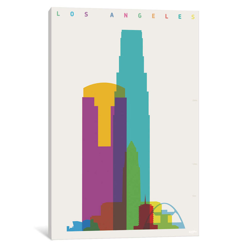 Los Angeles by Yoni Alter - Wrapped Canvas Print, 101.6 cm H x 66.04 cm W x 3.175 cm D