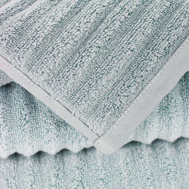 Glines Turkish Cotton Plush Ribbed Mulit-Size Set, Celestial Blue
