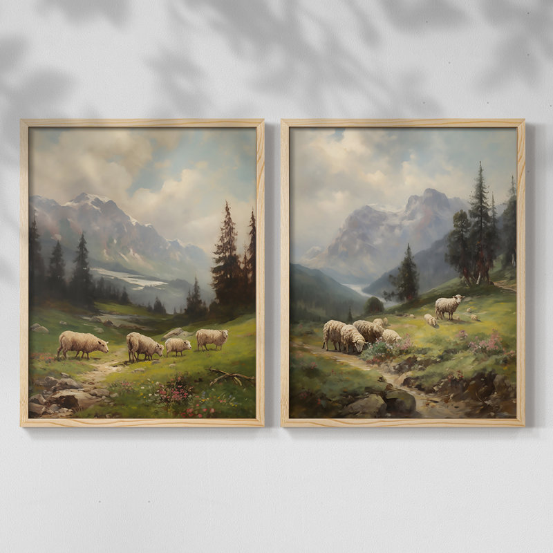 ANIMALS Series CECV - reproduction encadrée de qualité supérieure - prête à être accrochée - aucun clou requis - aucun clou requis