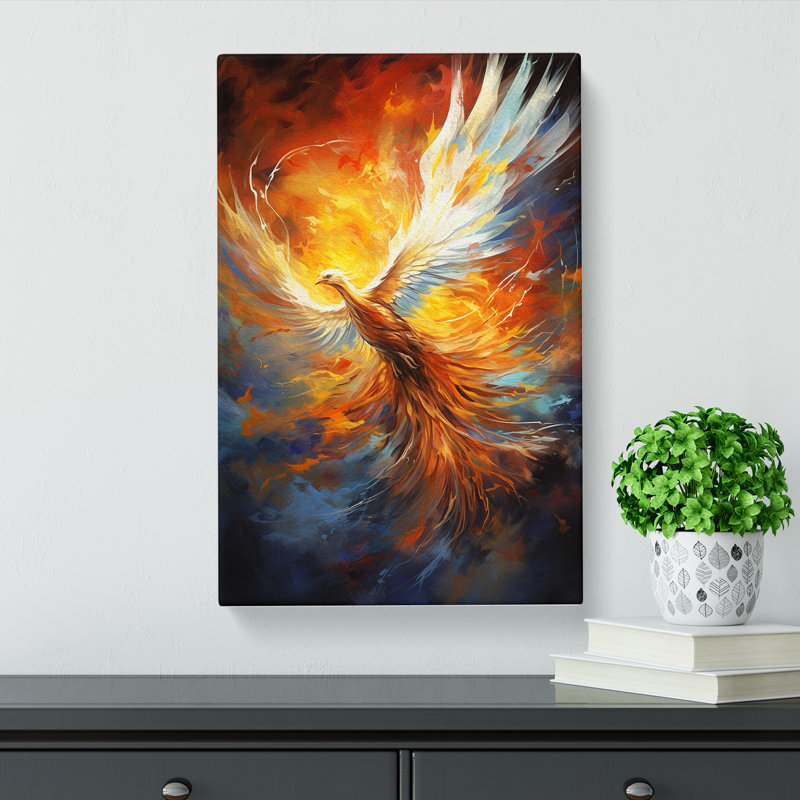 Phoenix Gestural - No Frame Print, 50cm H x 35cm W x 3cm D