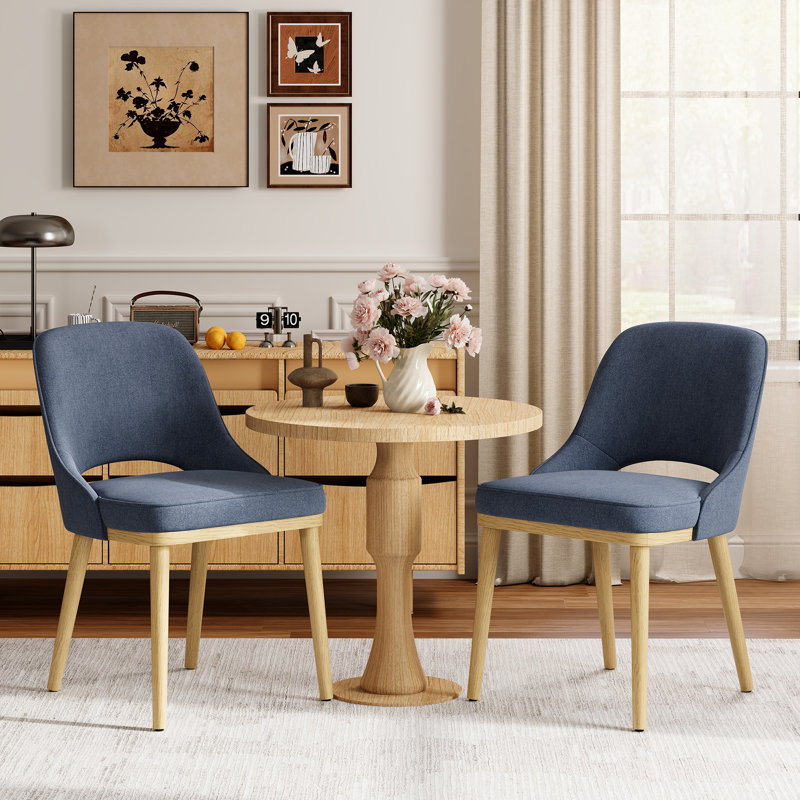 49cm H Fabric Upholstered Side Chair, Blue