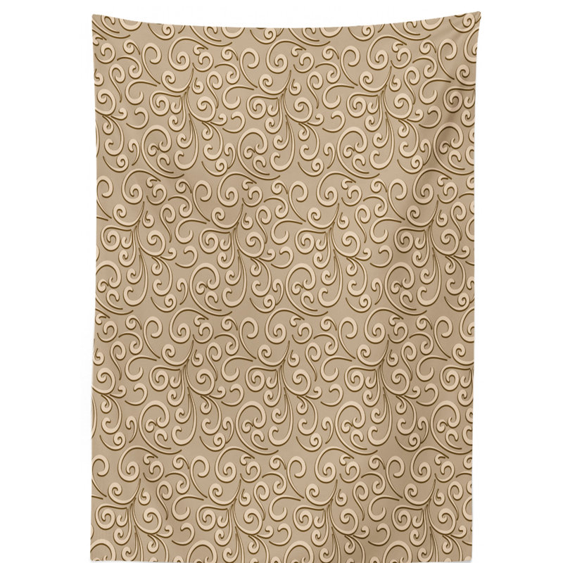 Baroque Floral Swirls Damask Classic Victorian Style in Retro Antique Background Tabletop
