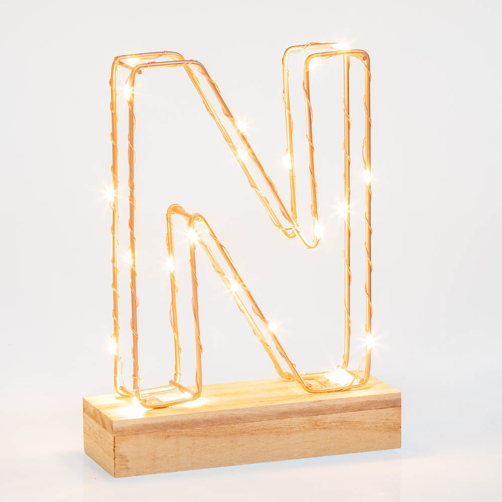 Light Up Letter  | Personalised Initial Copper Letter Light LED Alphabet Light Jim - Image 4