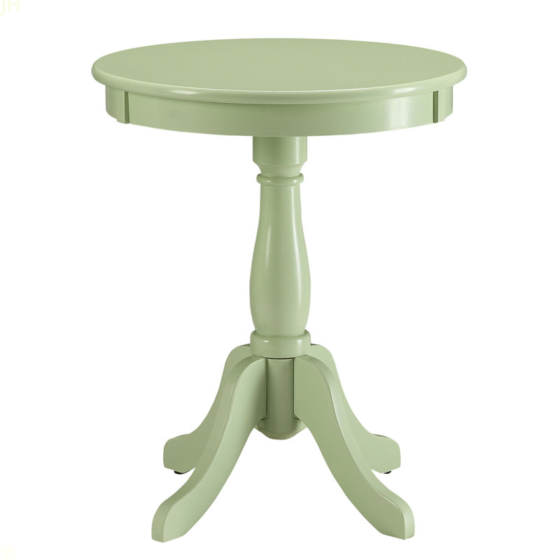 Table d'appoint vert clair avec piédestal tourné, Vert clair