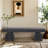 Simple modern bench resting comfortably black-110408218