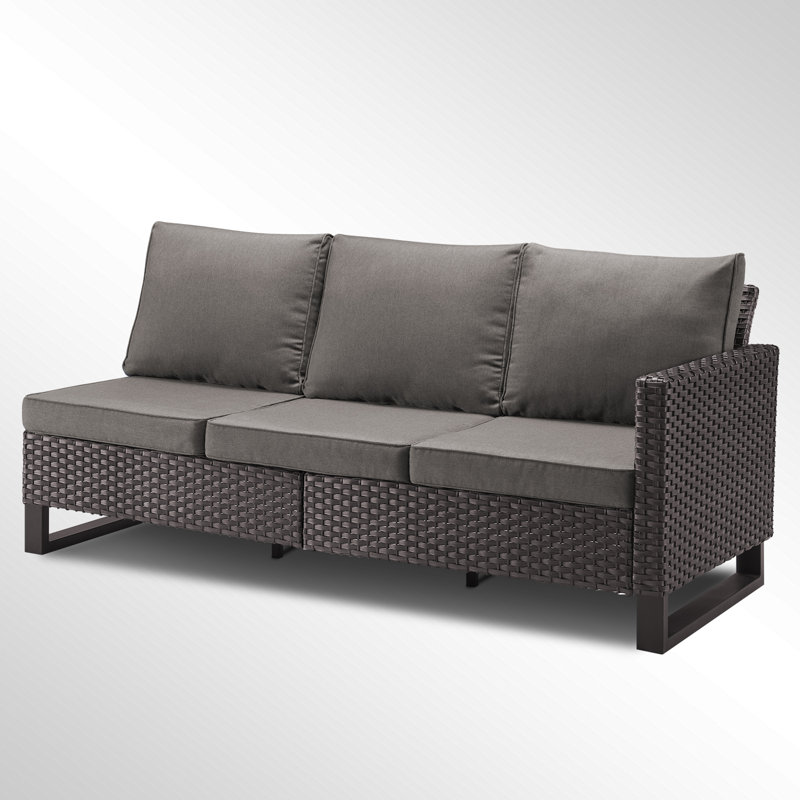 Ingvald 71.45" W U-Shaped Patio Sectional, Gray