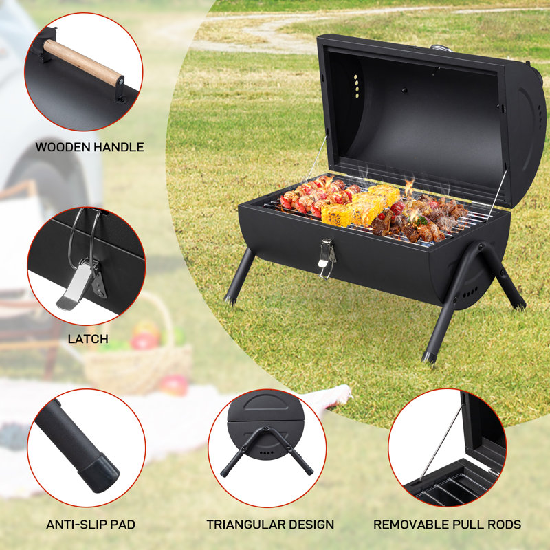 Barbecue au charbon portatif l 15 po Winado