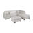 Sectional sofa with chaise longue and footstool