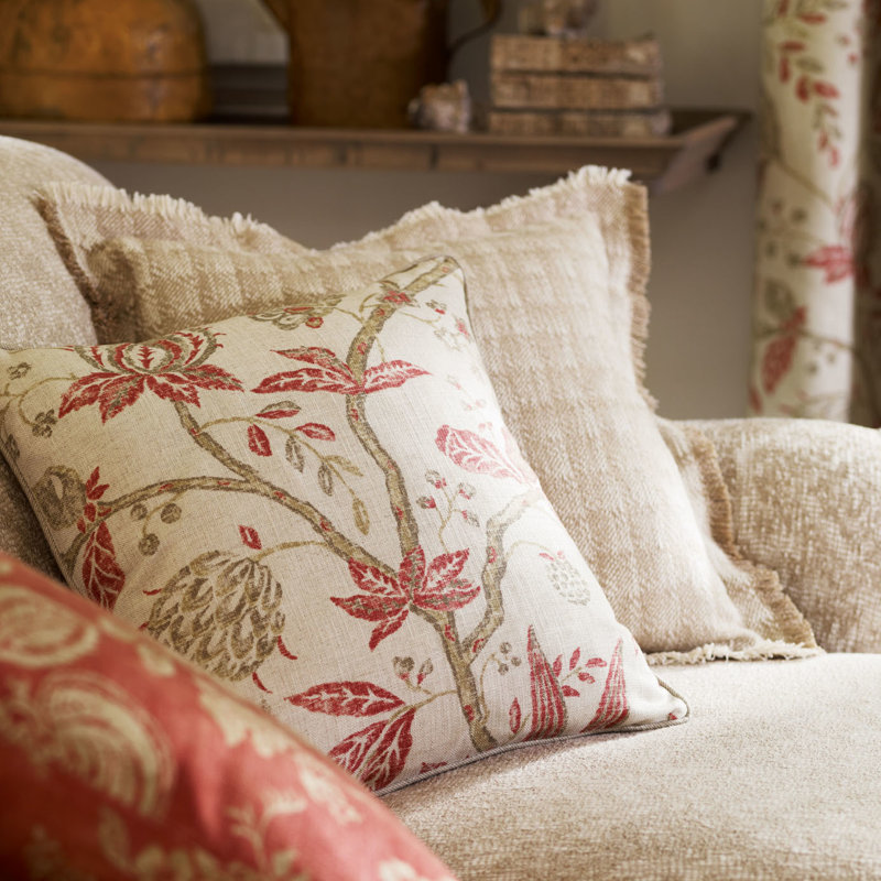 Solaine Fabric, Russet/Cream