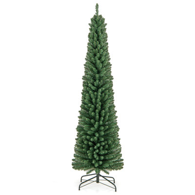 Pencil Christmas Tree With Memory Wire Branch Tips Led Lights For Home
