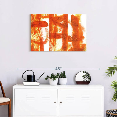 Impression sur toile orange abstraite