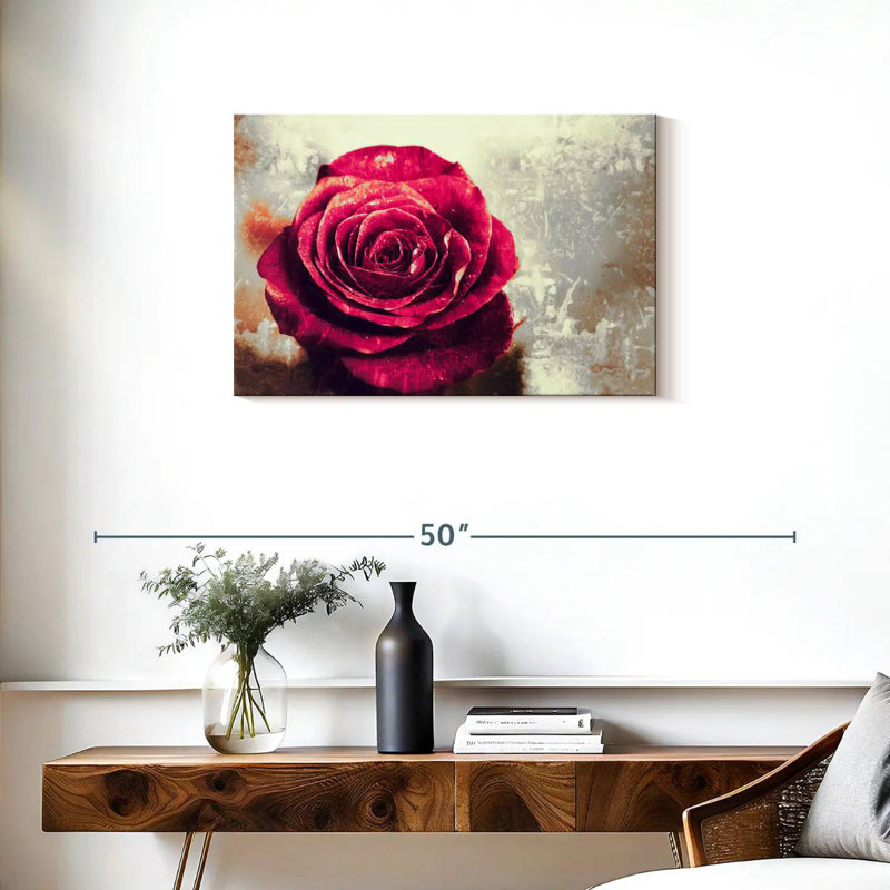 Rose texturé Harnek, H 20 po x l 30 po