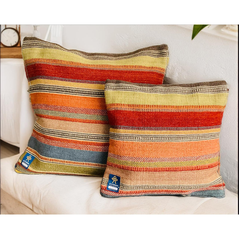 Baxman Yellow Square Throw Cushion Cover, 60cm H x 60cm W
