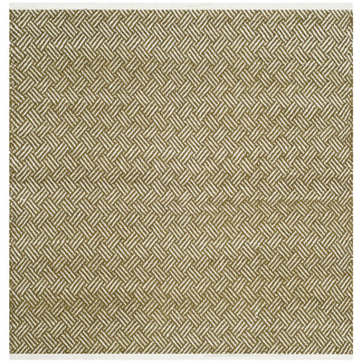 Tapis olive en coton touffeté à la main Bryent