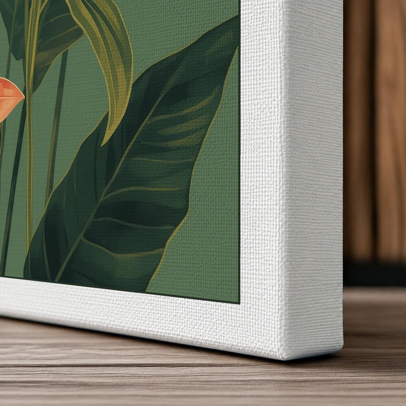 Golden Lilies Botanical - Wrapped Canvas, 30x20 - 76.2 x 50.8 cm, White Border
