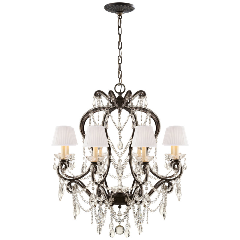 Lustre 8 lumières Adrianna, Or antique