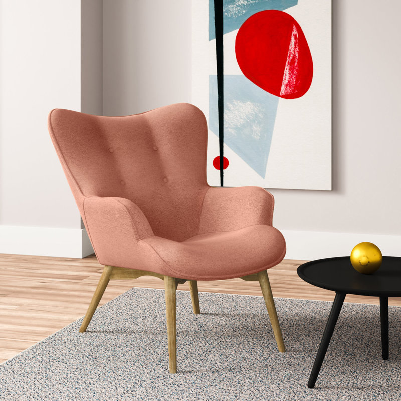 Rockwell Upholstered Accent Chair, Pink