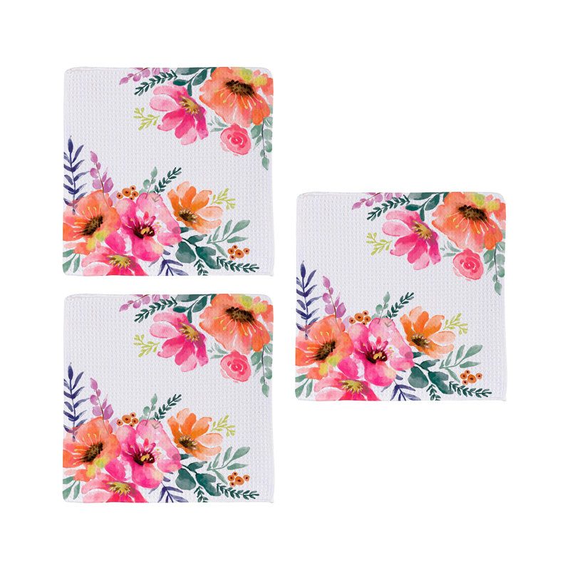 Pastels of Nature Quick Dry Dish Cloth, Set of 3