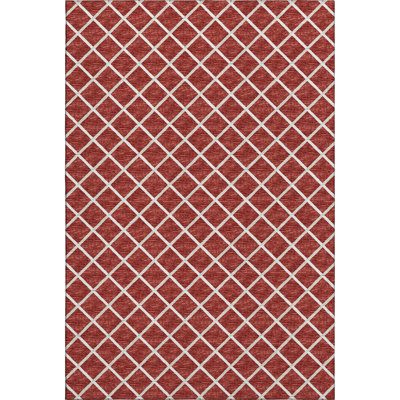 Premium Machine Washable Uran AMF140 Red Rug