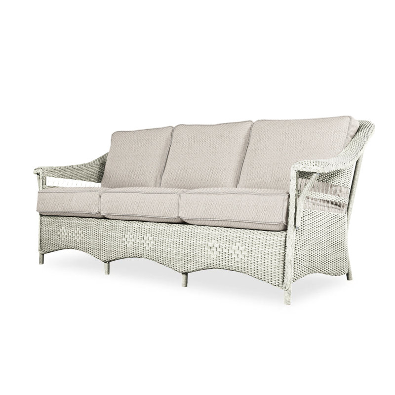Nantucket Outdoor 3 - Seat Patio Sofa, Bright Side Fog, Hickory