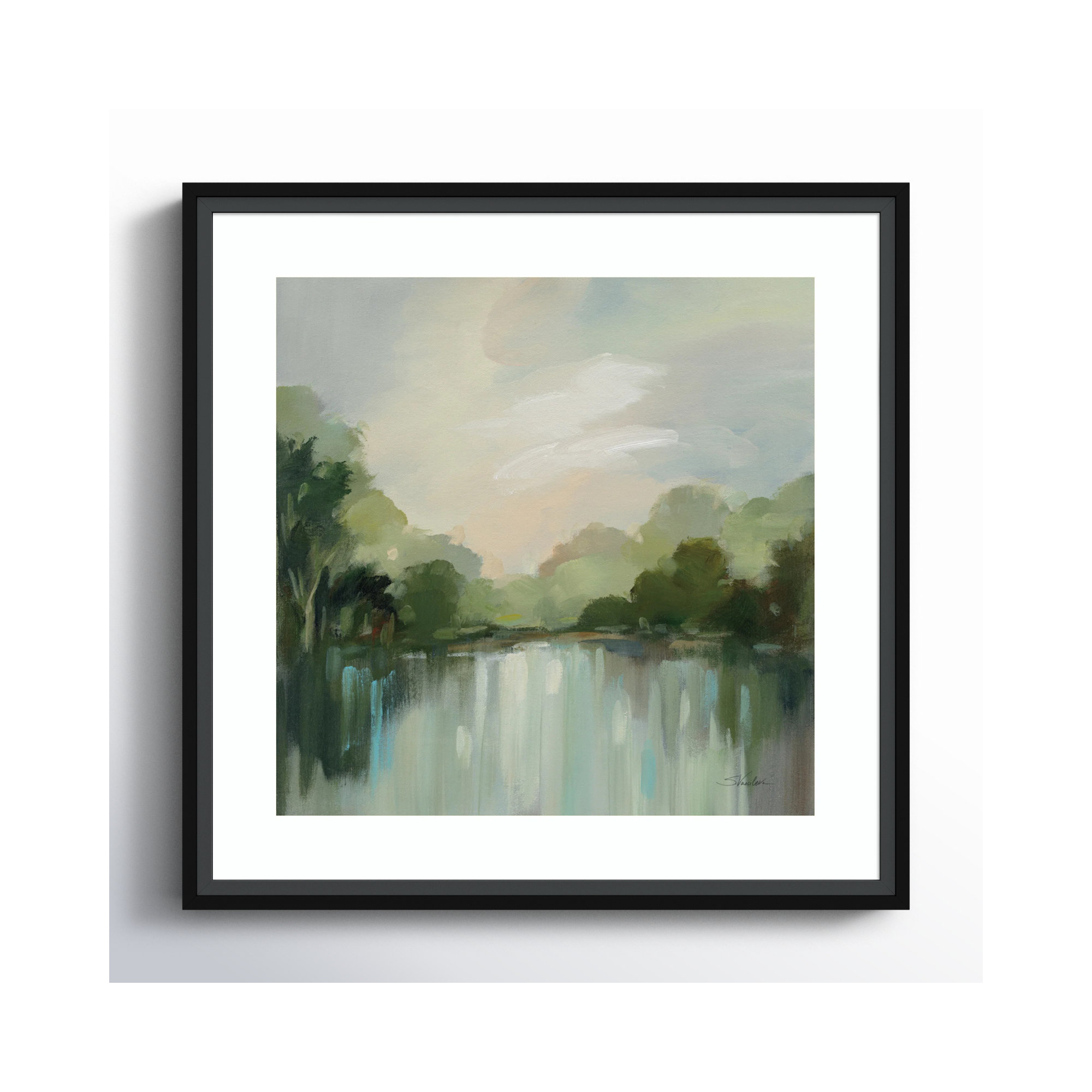 Cool Spring Day by Silvia Vassileva, 21" H x 21" W, White