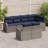 vidaXL Garden Sofa Set Grey Poly Rattan-1551296761