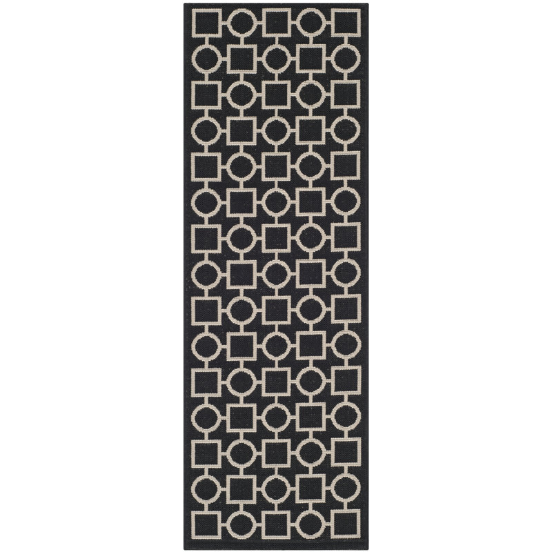 Courtyard Performance Geometric Rug, Runner 2'3" x 6'7"