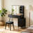 Space-Saving Bedroom Vanity Desk With Led Lights, Mirror & 4-Drawer Dressing Table-1097950051