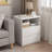 Nightstand Set with 2 Drawer and Built-in Outlets-1583389425