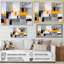 Rayures jaunes et grises sur toile-795983061-795983062