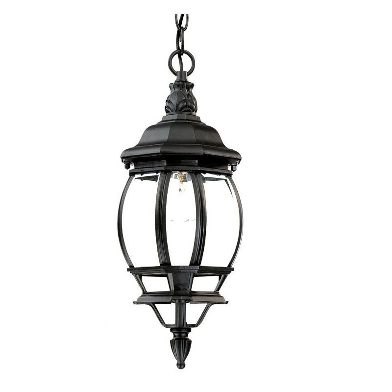 Zuckerman Outdoor Hanging Lantern, Matte Black