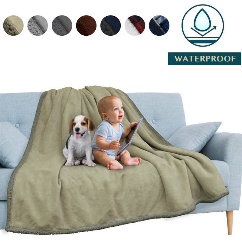 Couverture en molleton doux et imperméable , Taupe