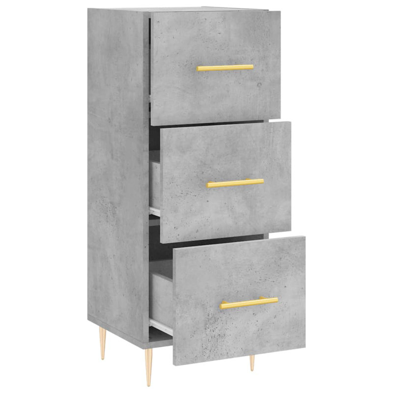 Iliff 3 - Drawer Standard Accent Chest, Concrete Grey