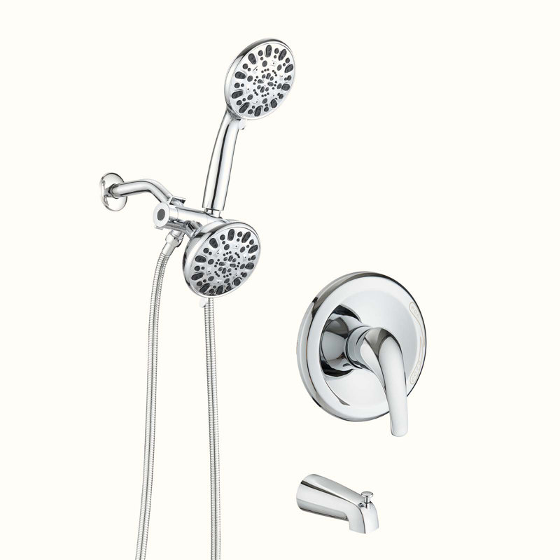 Complete Shower System with Rough in-Valve, Chrome