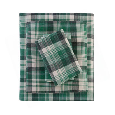 4 PCS Sheet Set Green Plaid