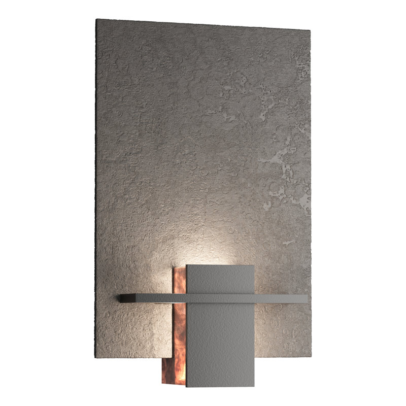 Aperture 1 - Light Flush Mounted Sconce, Topaz Glass, Black
