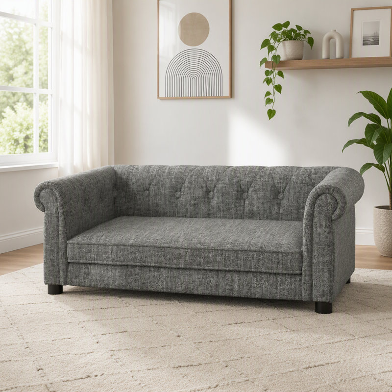 durable elevated dog sofa bed, LIGHT GREY