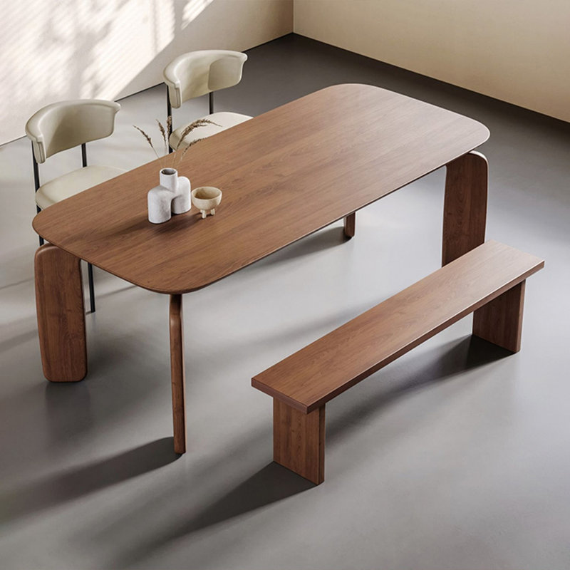 High-end solid wood table set, 29.52"H x 78.74"L x 31.49"W
